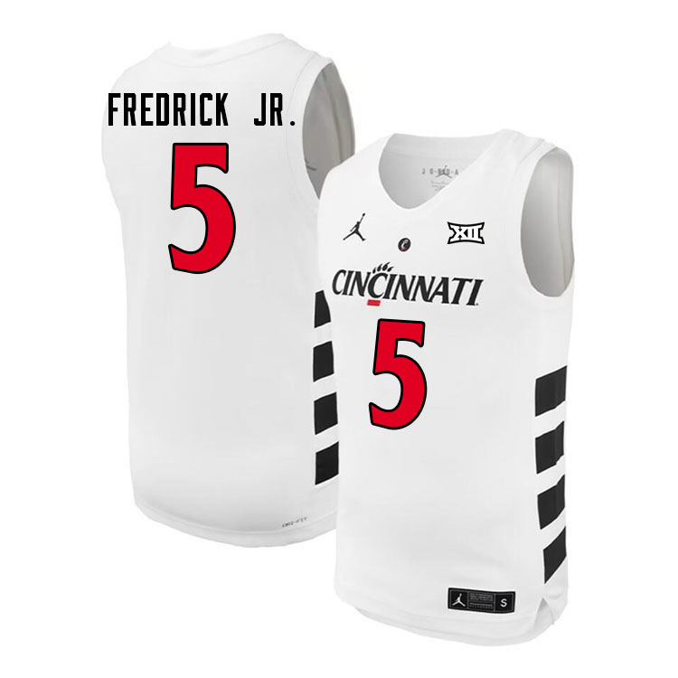 CJ Fredrick Jr. Cincinnati Jersey,Cincinnati Bearcats #5 CJ Fredrick Jr. Basketball Jersey Kid-White